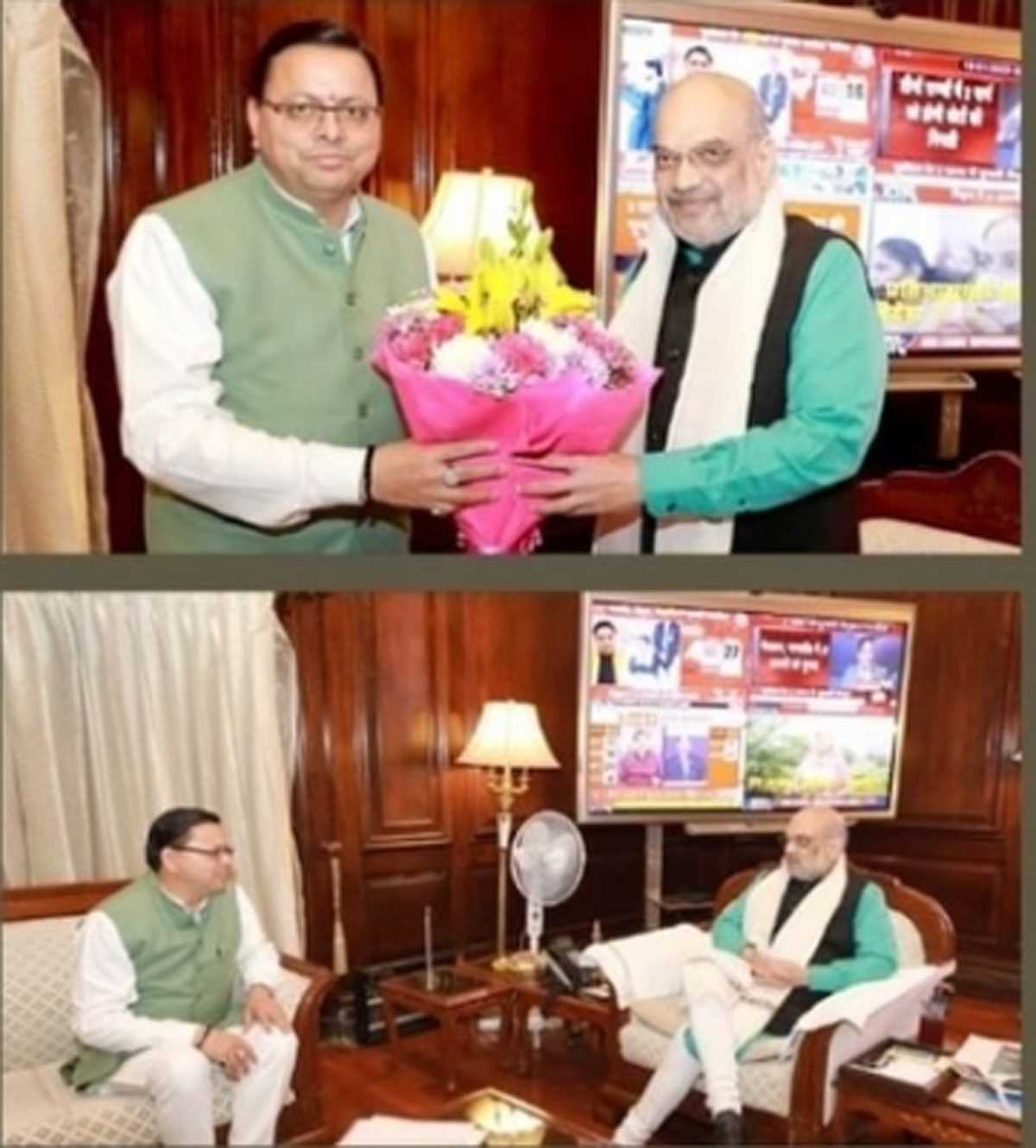 पुष्कर सिंह धामी ने अमित शाह से मुलाकात की, जोशीमठ पर जानकारी दी